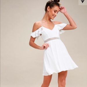White lace skater dress
